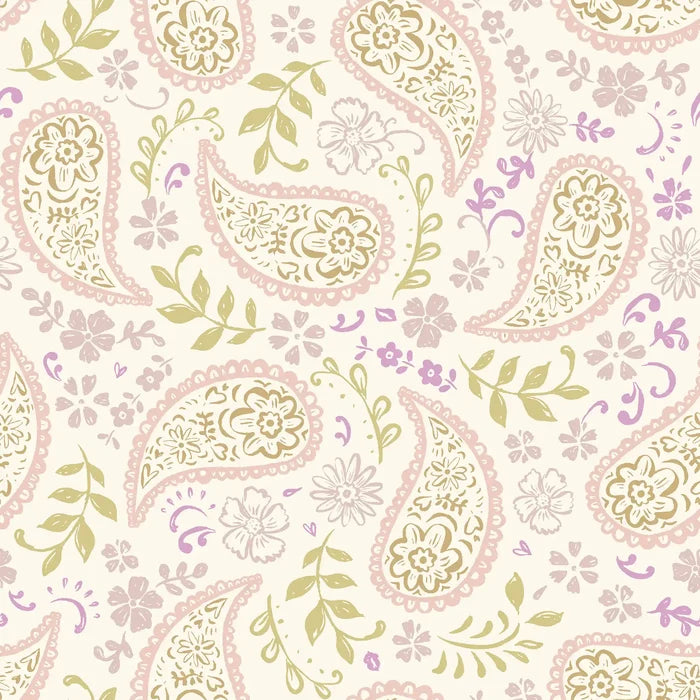 Paisley Pistache & Lila - Family Fabrics B.V.