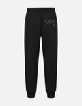 Panel Blocking with Colorful Logo Print Relax Fit Sweatpants