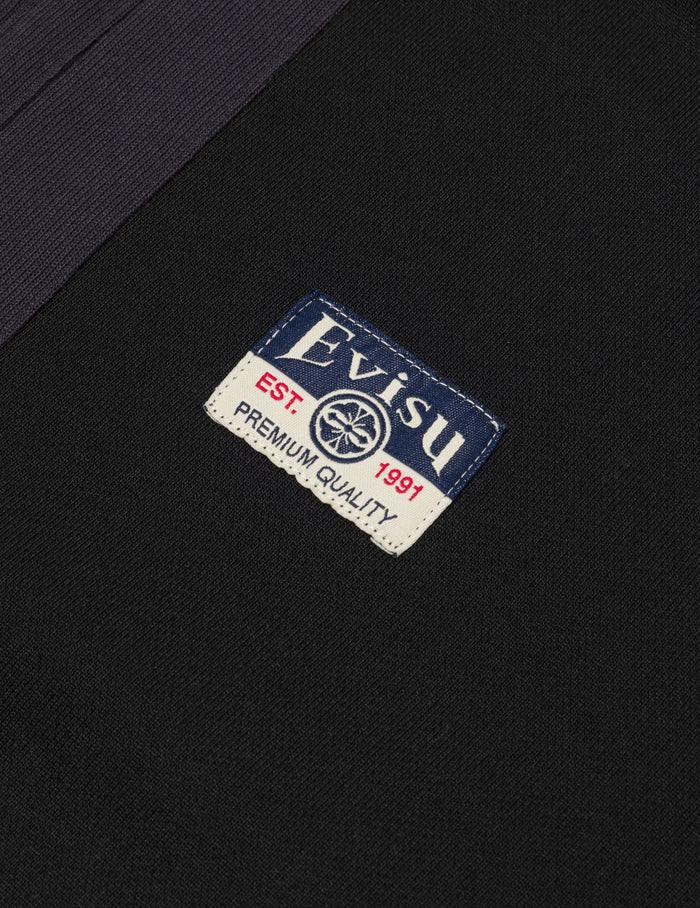 Panel Blocking with Colorful Logo Print Relax Fit Sweatpants