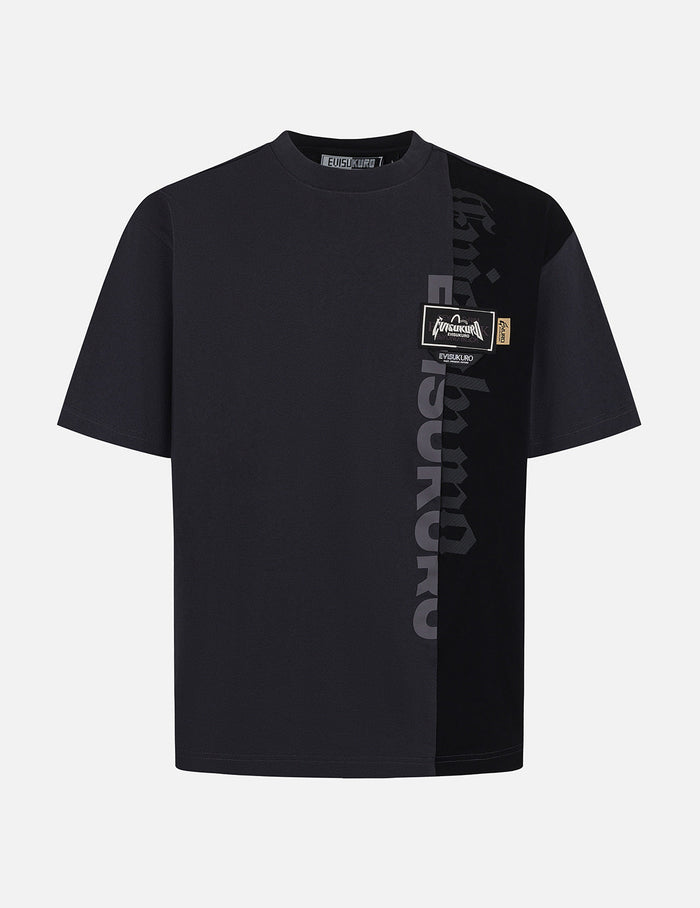 Panel design with Multi Labels Relax Fit T-Shirt