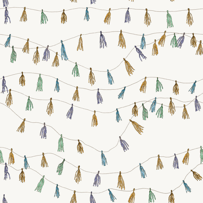 Party Garland Blue OffWhite - Family Fabrics B.V.