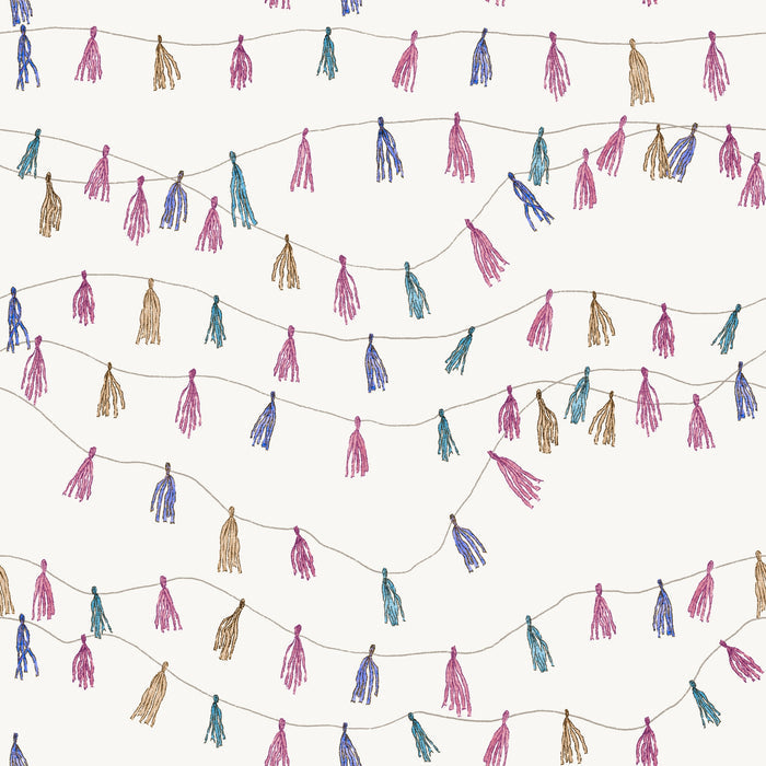 Party Garland Pink OffWhite - Family Fabrics B.V.