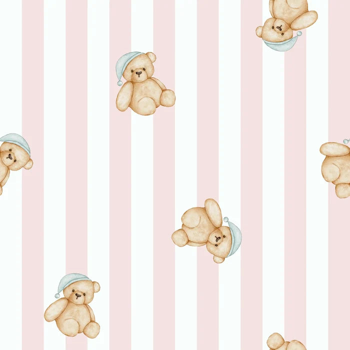 Pastel Teddy Bold Stripes - Family Fabrics B.V.