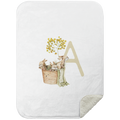 Personalized Soft Sherpa Blanket with Letter "A" - Family Fabrics B.V.