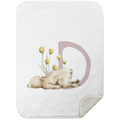 Personalized Soft Sherpa Blanket with Letter "D" - Family Fabrics B.V.