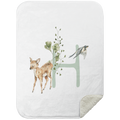Personalized Soft Sherpa Blanket with Letter "H" - Family Fabrics B.V.