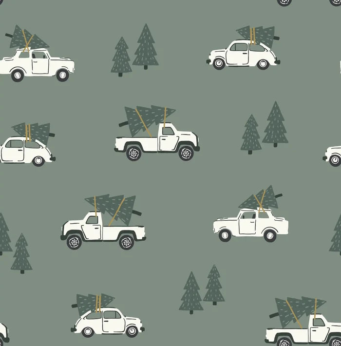 Pick A Tree Green Cream - Family Fabrics B.V.