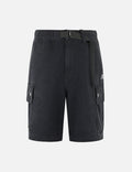 Pigment Dye Wash Seagull Embroidery Relax Fit Shorts