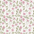 Pink Leafy Flowers Roberta - Family Fabrics B.V.