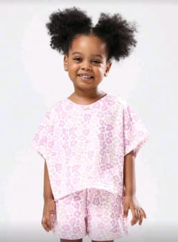 Pink Leopard Print Girls Summer Set – 2 Piece Casual Outfit