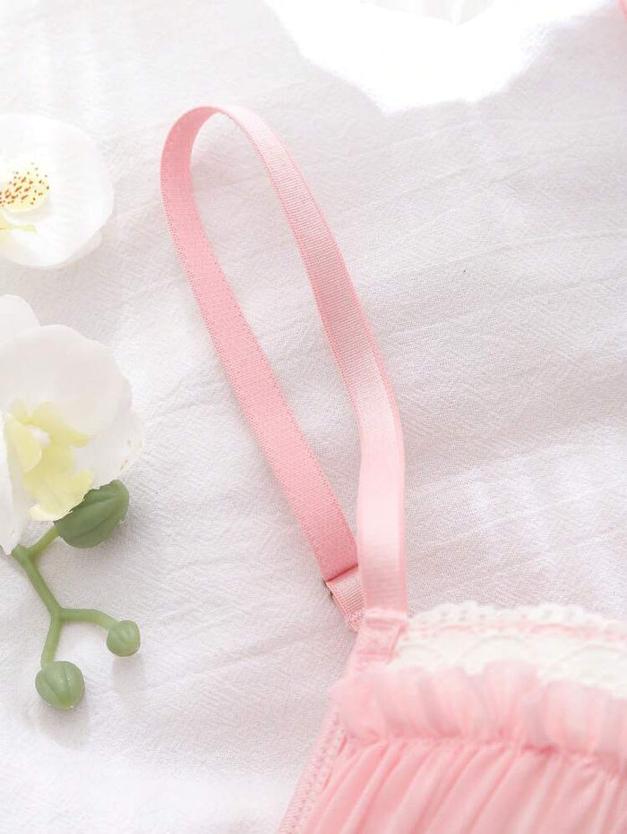 Pink Ruched Push Up Bra for Women – Underwire Padded Bra – Soft Feminine Shein Style Lingerie