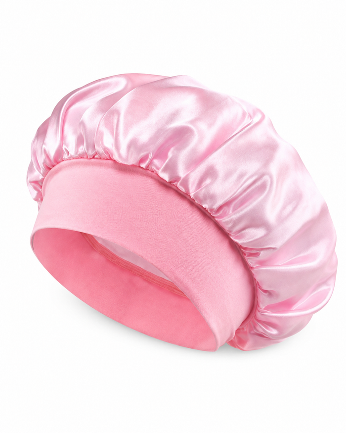 Pink Satin Sleep Bonnet