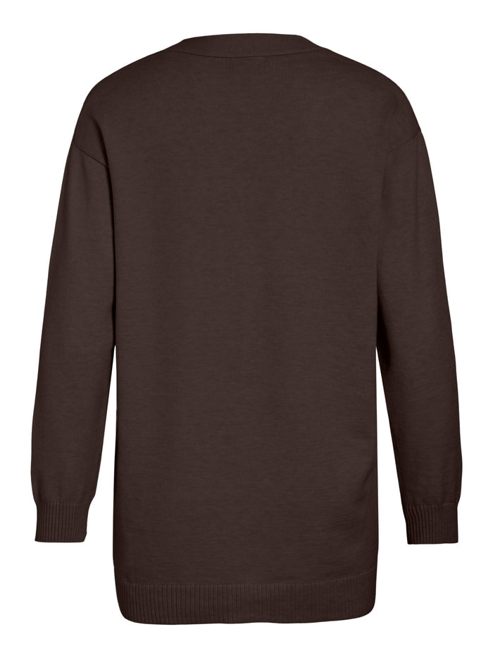 Piper Long Cardigan (Coffee Bean)