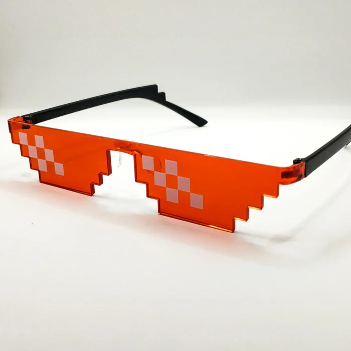 Pixel-Style Gaming Glasses â€“ Unique and Trendy Fashion Statement