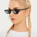 Pixel-Style Gaming Glasses â€“ Unique and Trendy Fashion Statement