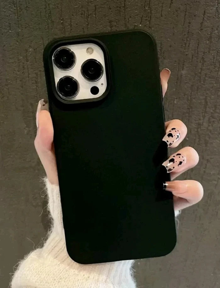 Plain Black Phone Case â€“ Matte Finish â€“ Full Protection â€“ Minimalist Design
