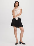 Pleated Chiffon Mini-Skirt