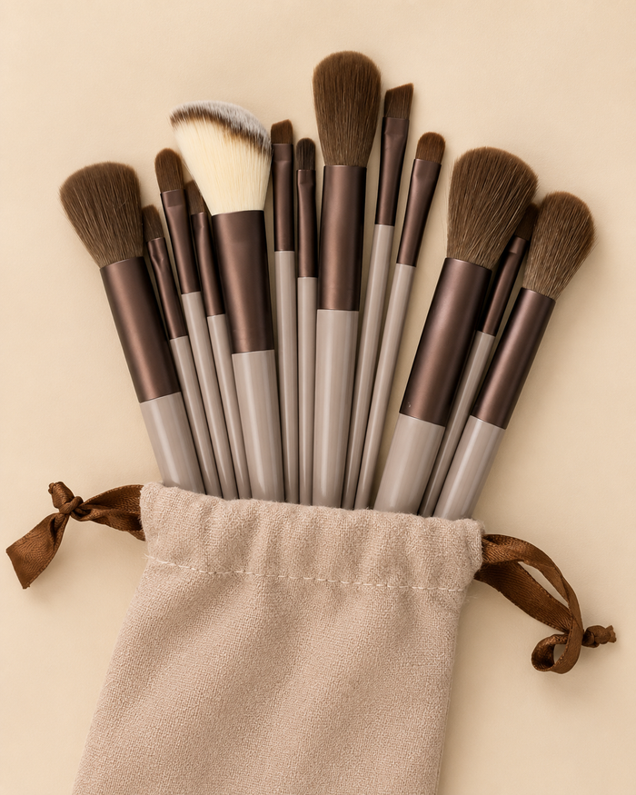 Portable Makeup Brush Set with Pouch – Fast Delivery in 5 Days