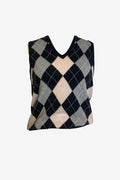 Pringle Grey Argyle Knit Vest image 0