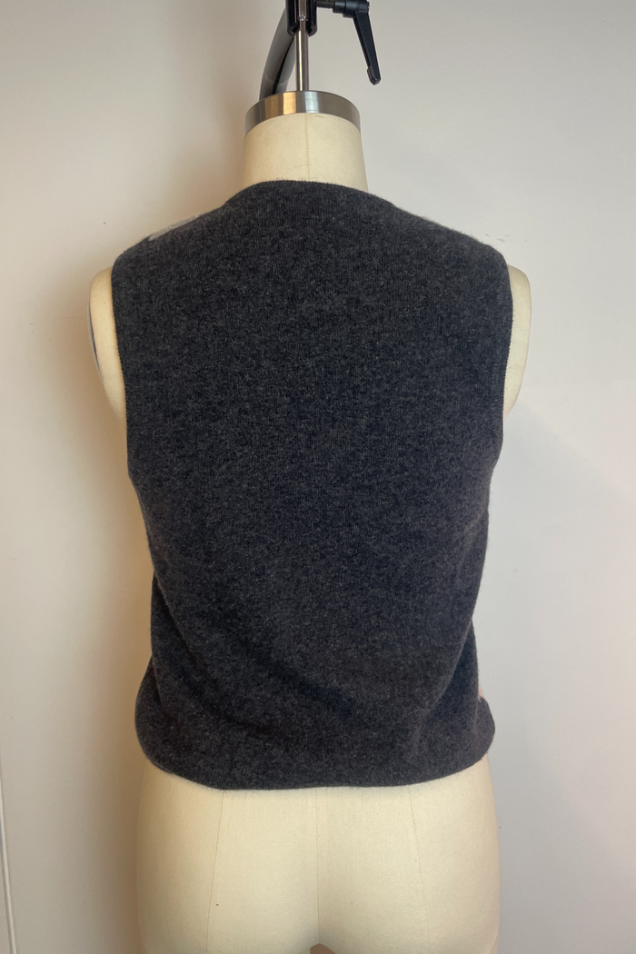 Pringle Grey Argyle Knit Vest image 2