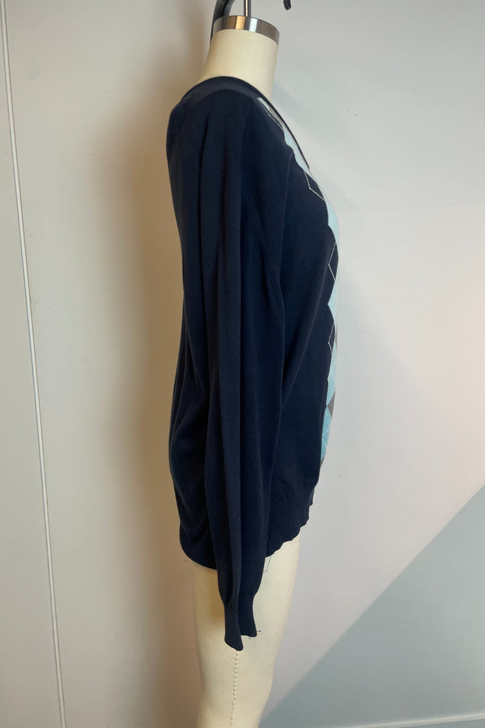 Pringle Knit Navy V Neck Sweater image 2