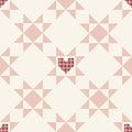 Quilted Star and Valentine Hearts Blanket Pink - Family Fabrics B.V.