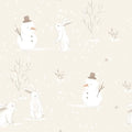Rabbits In Winter Beige - Family Fabrics B.V.