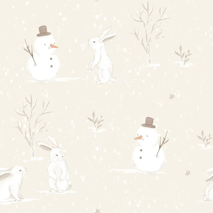 Rabbits In Winter Beige - Family Fabrics B.V.