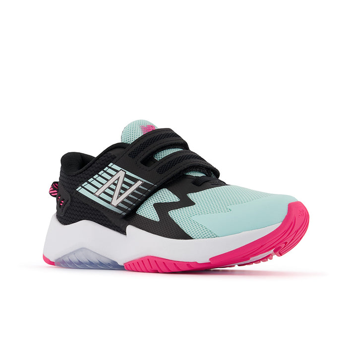 Rave Run - White Mint with Black and Alpha Pink - Big Kids
