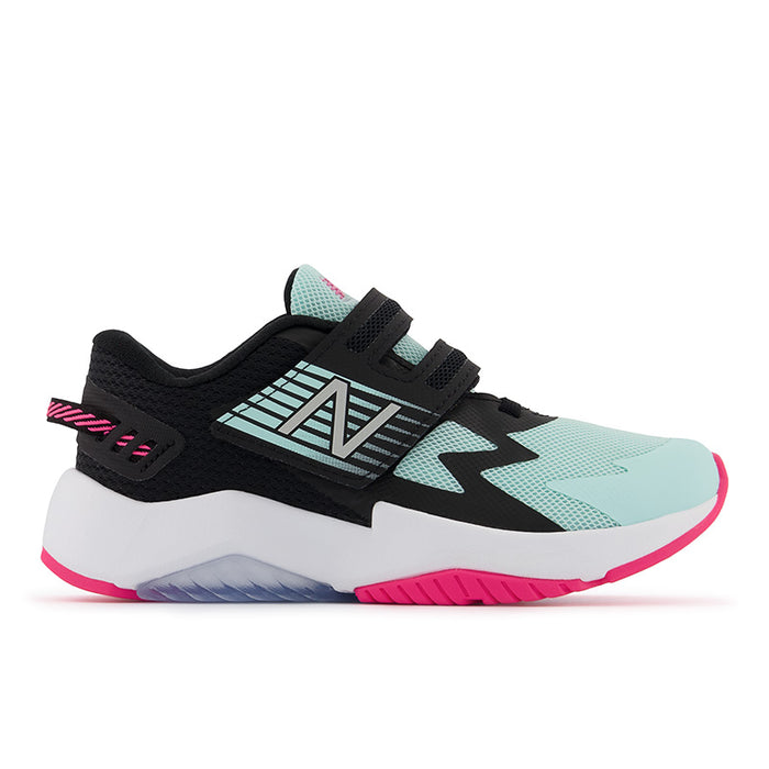 Rave Run - White Mint with Black and Alpha Pink - Big Kids