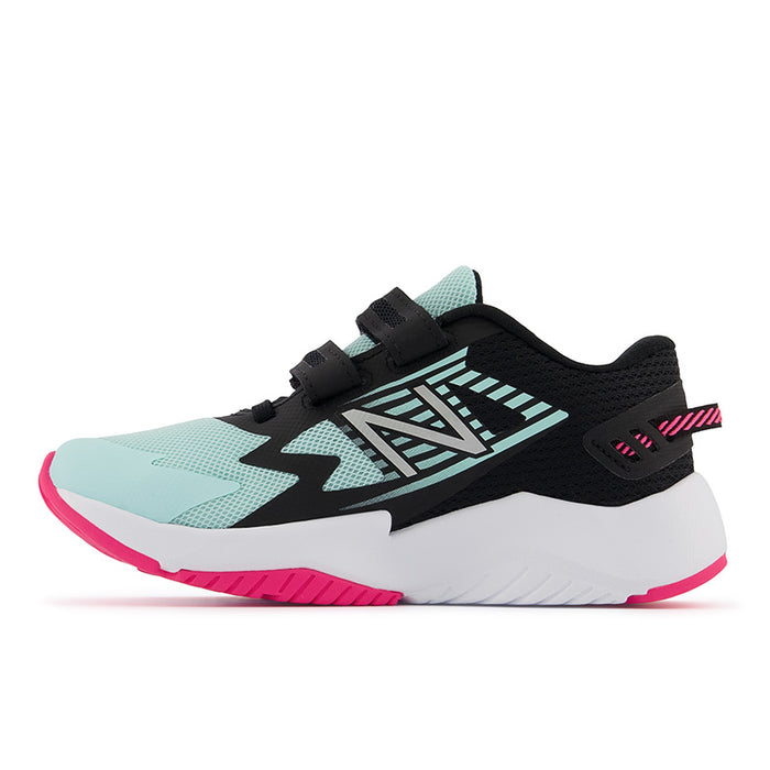 Rave Run - White Mint with Black and Alpha Pink - Big Kids