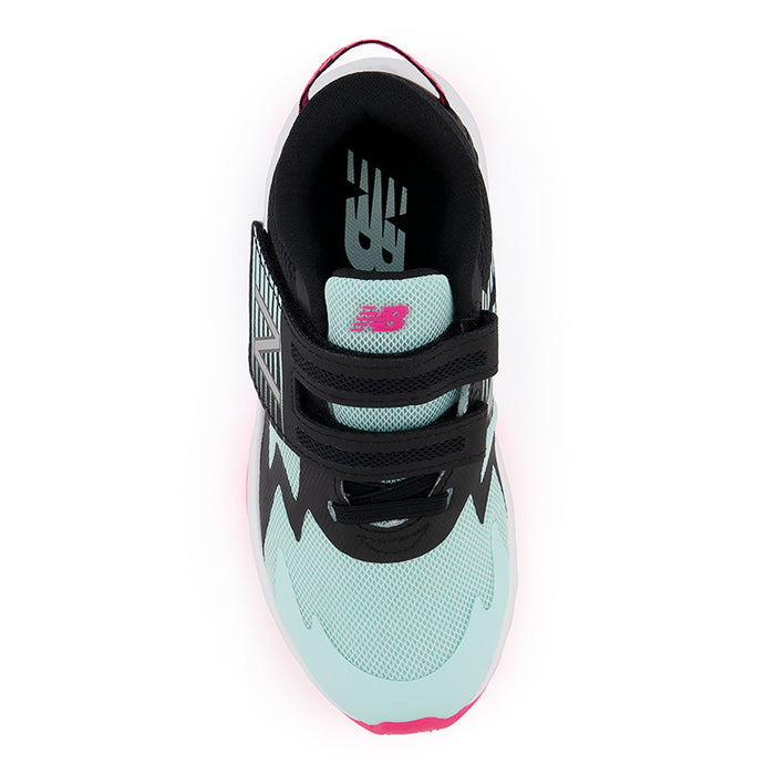 Rave Run - White Mint with Black and Alpha Pink - Big Kids