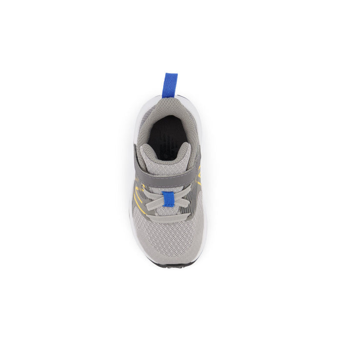 Rave Run v2 Bungee Lace with Top Strap - Grey with Blue and Gold - Toddler