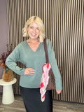 Rayna V-Neck Jumper (Laurel Wreath)