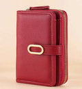 Red Compact Zip Wallet