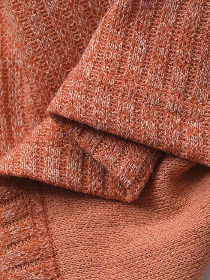 Ribbed Cropped Cami Top with Button Detail and Matching Cardigan – Rust