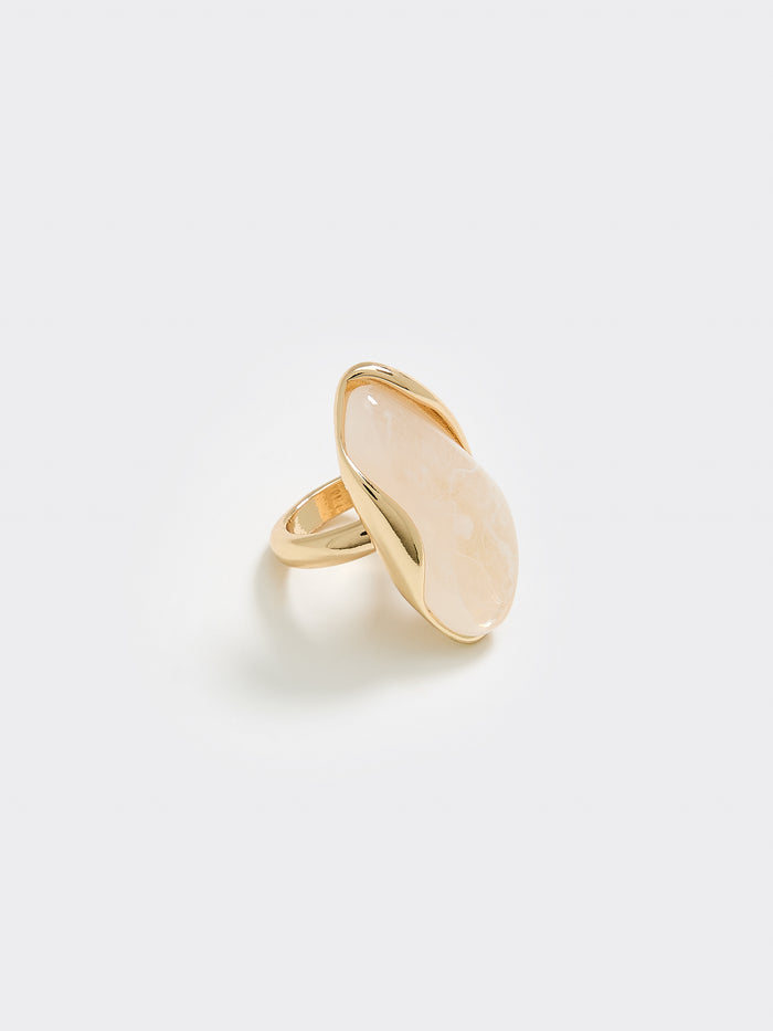 Ring with Oval Resin Piece