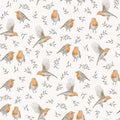 Robin Birds Leaves - Family Fabrics B.V.
