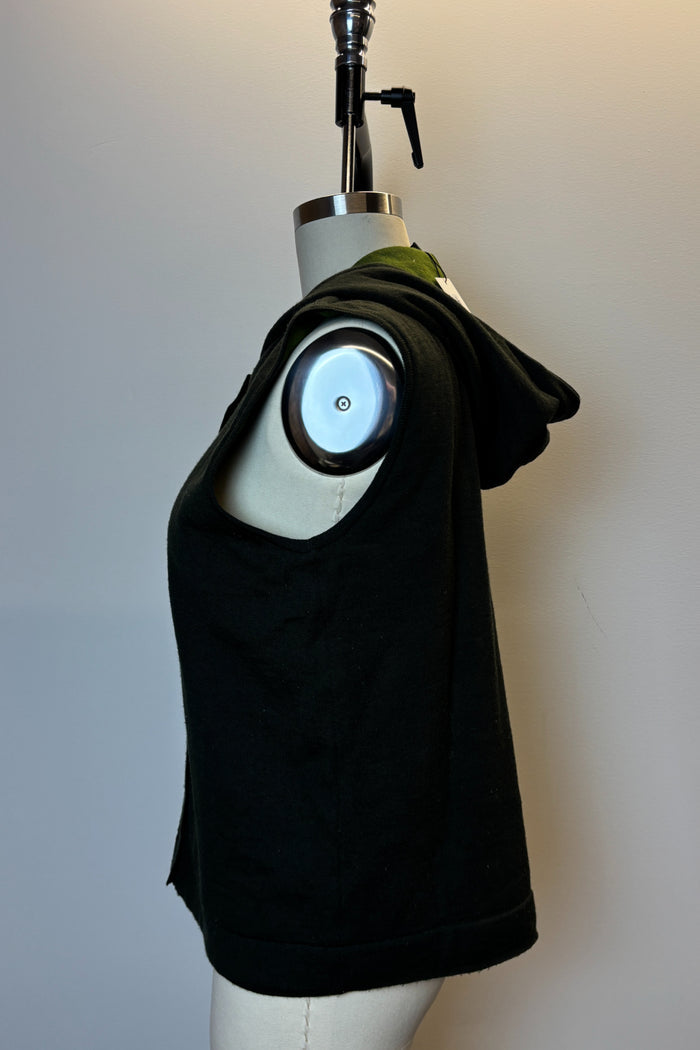 Rodier Green Sleeveless Hooded Knit image 1