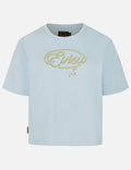 Rope Twist Logo and Anchor Embroidery Cropped T-Shirt