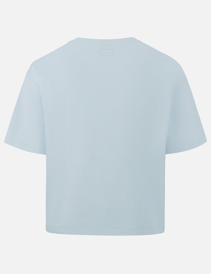 Rope Twist Logo and Anchor Embroidery Cropped T-Shirt