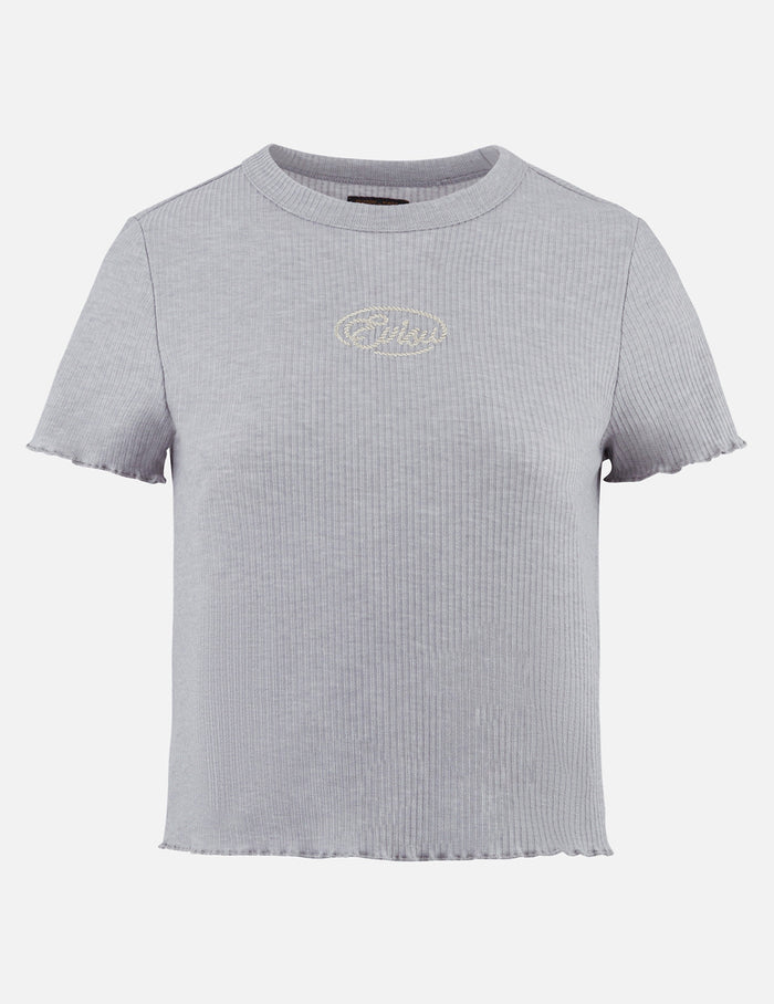 Rope Twist Logo Embroidery Fashion Fit T-shirt
