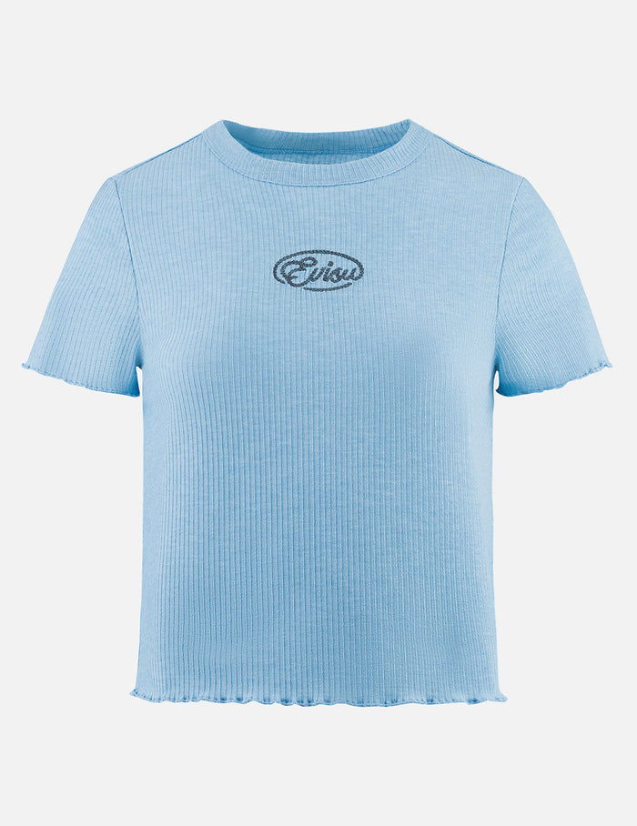 Rope Twist Logo Embroidery Fashion Fit T-shirt