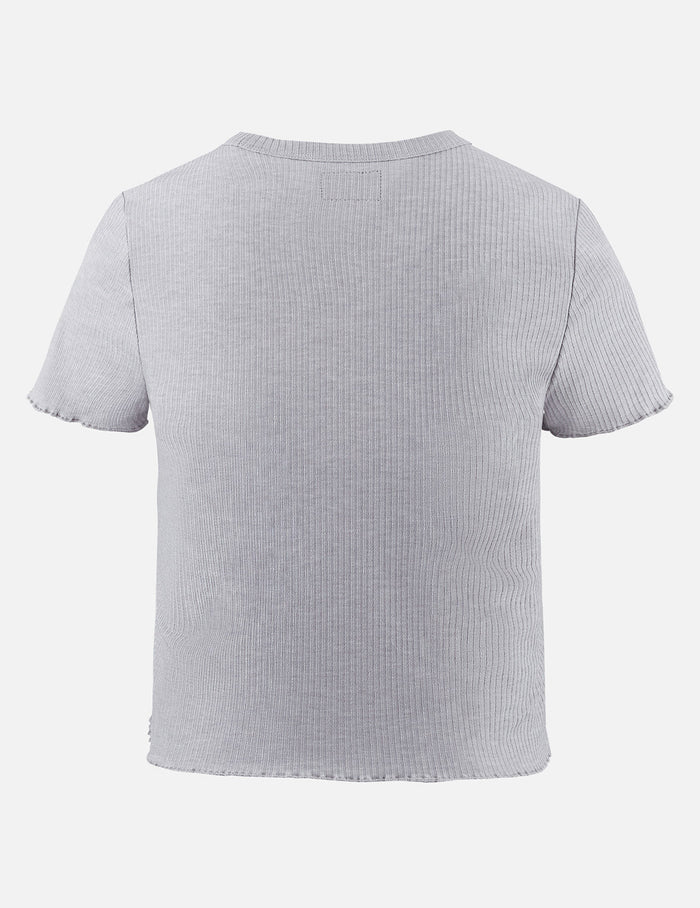 Rope Twist Logo Embroidery Fashion Fit T-shirt