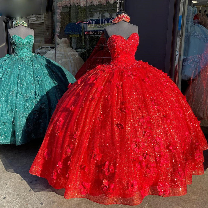 Royal Blue Sparkly Tulle Quinceanera Ball Gown - Envious Designs