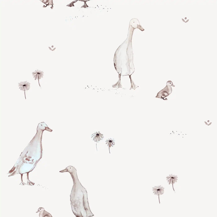 Running Ducks Offwhite - Family Fabrics B.V.