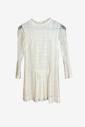 Sandy Shaw White Lace Long Sleeve Mini Dress image 0