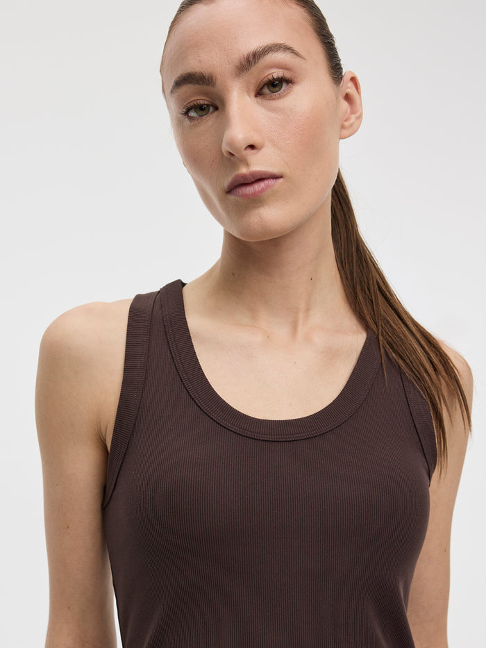 Scoop-Neck Ribbed Tank - DRY-LUX(R)