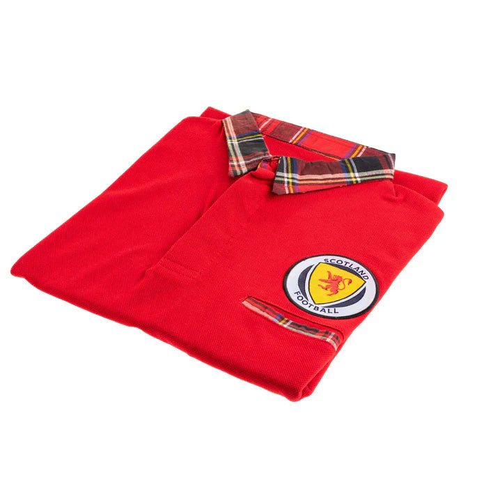Scotland Tartan Football Polo Shirt Red/Royal Stewart - Heritage Of Scotland - RED/ROYAL STEWART
