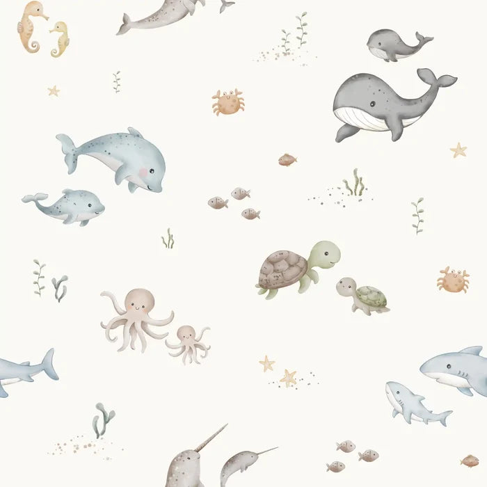 Sea Life Offwhite - Family Fabrics B.V.
